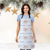 Tablier Aquarelle Noël Whippet En Sweat