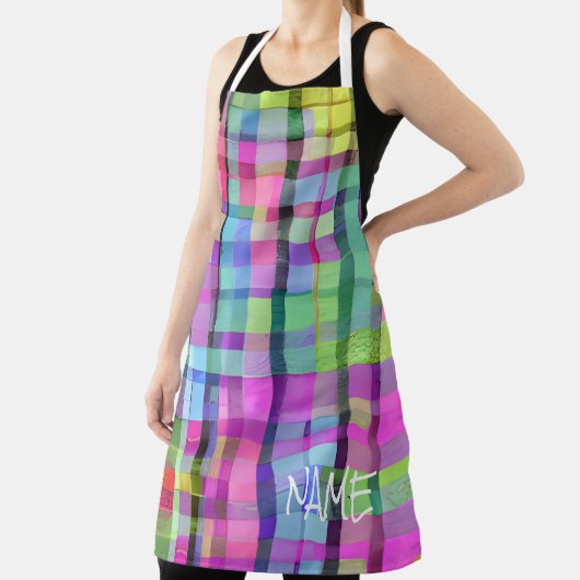 Tablier Aquarelle NOM D'Art Abstrait Amusant coloré (Insitu)