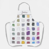 Tablier Aquarelle Nom de l'artiste Monogramme (Recto)