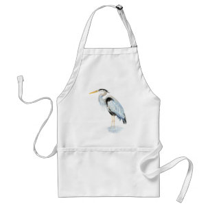 Tablier Aquarelle originale Great Blue Heron Bird