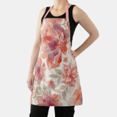 Tablier Aquarelle Pastel Fleurs clair Orange (Insitu)