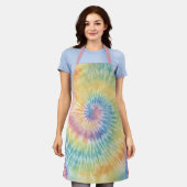 Tablier Aquarelle Pastel Rainbow Tie Dye (Porté)