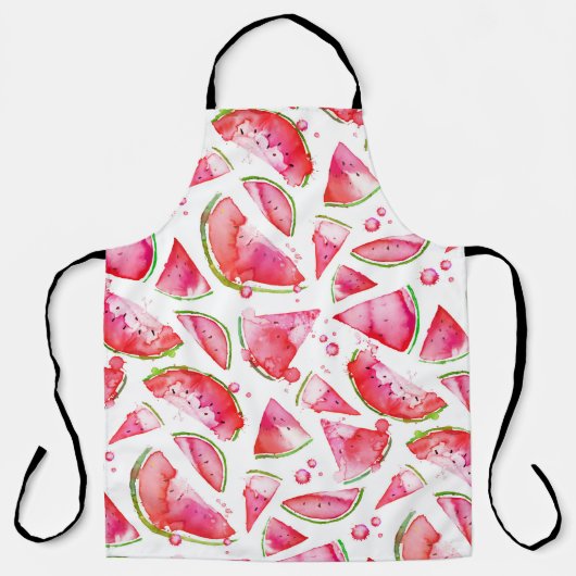 Tablier Aquarelle pastèque 1 (Recto)