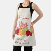 Tablier Aquarelle peinte à la main Feuille Pommes Rosh Has (Insitu)