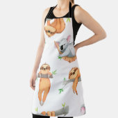 Tablier Aquarelle peinte à la main motif tropical mignon a (Insitu)