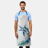 Tablier Aquarelle Peinture de l'espadon (Porté)