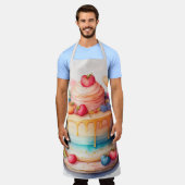 Tablier Aquarelle Peinture gâteau décoré (Porté)