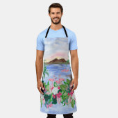 Tablier Aquarelle peinture sans couture motif avec hawaïen (Porté)