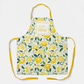 Tablier Aquarelle personnalisée Chef citron femmes (Recto)