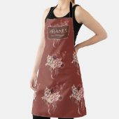 Tablier Aquarelle personnalisée Floral Thanksgiving (Insitu)
