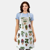 Tablier Aquarelle Poted Plante Terracotta Nom des pots (Porté)