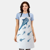 Tablier Aquarelle requin (Porté)