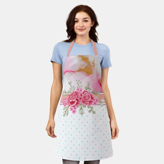 Tablier Aquarelle Ressort Floral (Porté)