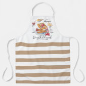 Tablier Aquarelle Restaurant de recettes de gaufre Busines (Recto)