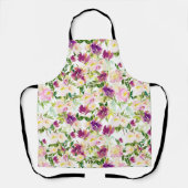 Tablier Aquarelle rose-bordeaux (Recto)