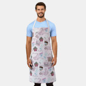 Tablier Aquarelle rose Fille de Noël mignonne (Porté)