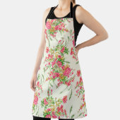 Tablier aquarelle rose fleur motif abstrait, art, dos (Insitu)