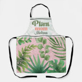 Tablier Aquarelle rose moderne Feuille Plante maman (Recto)