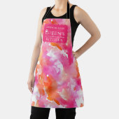 Tablier Aquarelle rose orange cuisine Abstraite (Insitu)