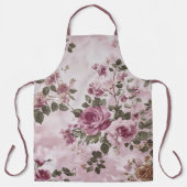 Tablier Aquarelle rose rose Vintage romantique Rose (Recto)