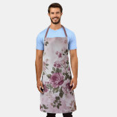 Tablier Aquarelle rose rose Vintage romantique Rose (Porté)