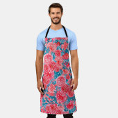 Tablier Aquarelle Rose tapisserie florale (Porté)