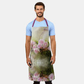 Tablier aquarelle-roses-et-panier (Porté)