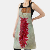 Tablier Aquarelle Rouge Chili Ristra Nouveau Mexique (Insitu)