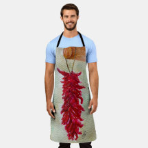 Aquarelle Rouge Chili Ristra Nouveau Mexique