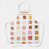 Tablier Aquarelle rouille personnalisée Artiste Apron (Recto)