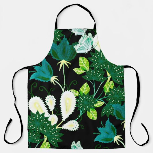 Tablier Aquarelle sans couture motif avec fleurs d'imagina (Recto)