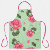 Tablier Aquarelle Shabby Chic rose Roses Motif (Recto)