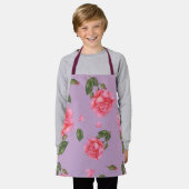 Tablier Aquarelle Shabby Chic rose Roses Motif (Porté)