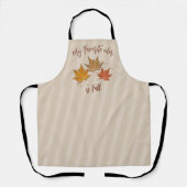 Tablier Aquarelle simple Automne Feuillage Feuilles (Recto)