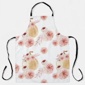 Tablier Aquarelle tendance Citrouille et fleurs | Automne (Recto)