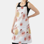 Tablier Aquarelle tendance Citrouille et fleurs | Automne (Insitu)