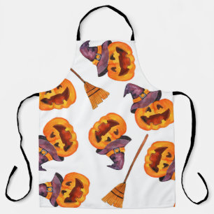 Tablier Aquarelle transparente motif heureux halloween vac