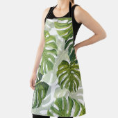 Tablier Aquarelle tropicale de Monstera verte (Insitu)