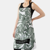 Tablier Aquarelle tropicale Oasis moderne Feuille Motif (Insitu)