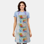 Tablier Aquarelle Unicorne Peinture Purple Womans Apron (Porté)