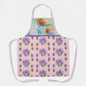 Tablier Aquarelle Unicorne Peinture Purple Womans Apron (Recto)