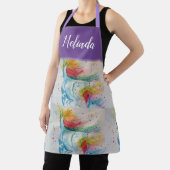 Tablier Aquarelle Unicorne Peinture Purple Womans Apron (Insitu)