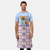 Tablier Aquarelle Unicorne Peinture Purple Womans Apron (Porté)