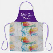 Tablier Aquarelle Unicorne Peinture Purple Womans Apron (Recto)