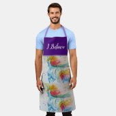 Tablier Aquarelle Unicorne Peinture Purple Womans Apron (Porté)