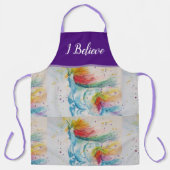 Tablier Aquarelle Unicorne Peinture Purple Womans Apron (Recto)
