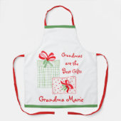 Tablier Aquarelle vacances PERSONNALISER grand-mère (Recto)