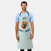 Tablier Aquarelle vert clair irrégulier Turquie Thanksgivi (Porté)