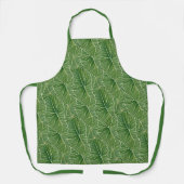 Tablier Aquarelle verte Feuille Motif (Recto)
