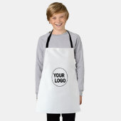 Tablier Aquarelle verte simple abstrait ajouter le logo te (Porté)